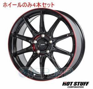 4本セット HOT STUFF G.SPEED P-05R ブラック&レッドクリア (BK/RED) 16インチ 6.5J 100/5 48 アリオン ZZT245