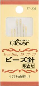 クロバー(Clover) ビーズ針 取合せ 超極細針 6本入り 57-226