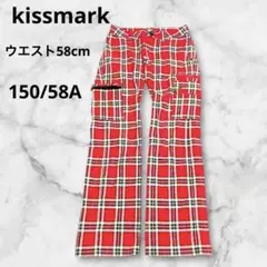 kissmark Golf ⭐︎W58⭐︎ゴルフウエア　赤チェックパンツキスマーク