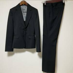 【新品同様】P.S.FA パンツスーツ　9 黒 セットアップ OL 就活　ビジネス　セレモニー　ブラック 