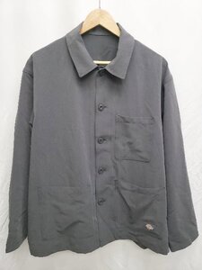 ◇ Dickies ディッキーズ 長袖 シャツ サイズL ダークグレー メンズ P