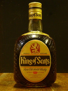 キングオブスコッツ King of Scots 1970年代ないし80年代初頭流通か 角型ボトル「Rare Old」86PROOF 4/5QUART表記 　K・of・Scots-0421-B