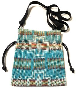 PENDLETON ペンドルトン 2405015 ショルダーバッグ メッシュ　ブルー　良品　巾着　サコッシュ