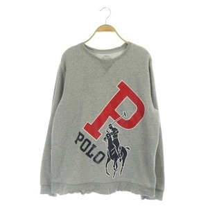 ポロ ラルフローレン POLO RALPH LAUREN スウェット ロゴ 裏起毛 プルオーバー 長袖 XL 170 グレー /HK ■OS キッズ