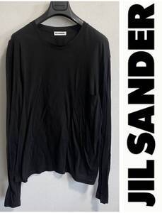 定価61,600円 JIL SANDER+ ジルサンダープラス 天竺コットン ポケットL/S Tシャツ ITALY