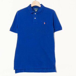 メール便◯ Polo by Ralph Lauren ラルフローレン 半袖ポロシャツ トップス 綿100％ 定番 ベーシック ポニー刺繍 青 M(10-12) 子供服