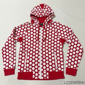 STUSSY DOT 柄 パーカー ( ステューシー チャプト 周年 記念 限定 レア hoodie 総柄 ドット 水玉 oldstussy )