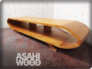 展示品/ASAHI WOOD/朝日木材加工/高級/BOSCO/ボスコ/ニヤトー材/オイル仕上げ/北欧モダン/AV-50505L/TVボード/テレビボード/11万/smm9810m