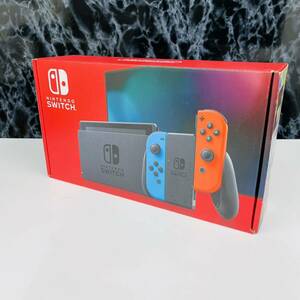 01 未使用近いNintendo Switch 強化版 ネオンブルー・ネオンレッド 任天堂スイッチ ニンテンドースイッチ