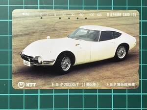 ▲[使用済み]トヨタ・2000GT(1968)使用済みテレホンカード