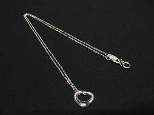 1円 ■美品■ TIFFANY＆Co ティファニー エルサペレッティ オープンハート SV925 ネックレス ペンダント アクセサリー シルバー系 AY7038