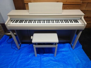 sr1234 169 動作品 手渡しのみ kawai 電子ピアノ CN29 カワイ ピアノ 楽器 付属品あり 白系 大阪市西区から 現状品 中古