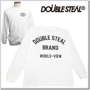 ダブルスティール DOUBLE STEAL ワッペン 長袖Tシャツ 944-15054-01(WHITE)-XL ロンT カットソー