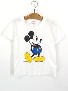 キッズ 古着 90s USA製 Disney Mickey ミッキー キャラクター Tシャツ M 9歳位 古着