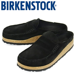 BIRKENSTOCK (ビルケンシュトック) 1024880 NAPLES ネープルス スエードレザーサンダル BLACK レギュラー幅 BI362 42-約27.0cm