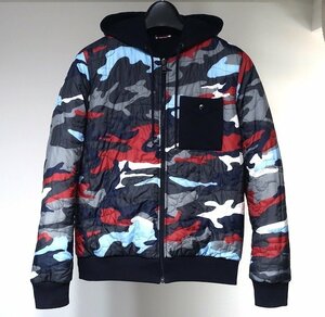 16AW 極美品 MONCLER GAMME BLEU モンクレールガムブルー カモフラ柄 リバーシブル ダウンジャケット パーカー 迷彩 メンズ S トムブラウン