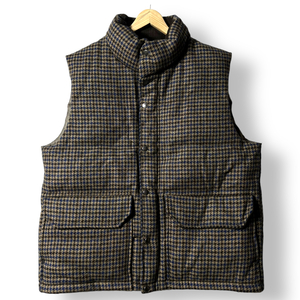 新品 THE NORTH FACE ノースフェイス パープルレーベル 定価7.7万 Harris Tweed Sierra Vest 光電子ダウン シエラベスト ND2269N L ◆B1156