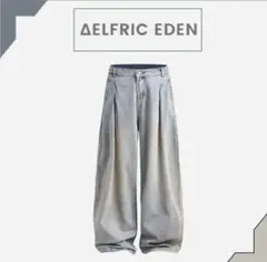 値下げ可能‼️AELFRIC EDEN ライトブルーワイドパンツ定価 13000円