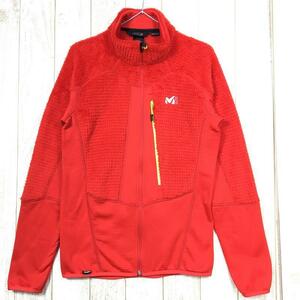 MENs S ミレー ハイブリッド フリース ジャケット ポーラテック サーマルプロ ハイロフト パワードライ MILLET レッド系