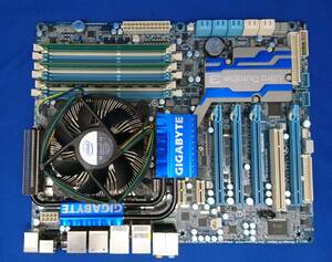 【4点セット】「マザー:GIGABYTE GA-X58A-UD5(LGA1366)」+「CPU:Core i7 920」+「メモリ:DDR3-1600 8(2+2+4)GB」+「CPUクーラー」ジャンク