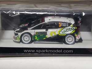 新品 1/43 スパーク SPARK フォード フィエスタ WRC Mスポーツ WRT モンテカルロラリー 2018 B.Bouffier/X.Panseri No.3