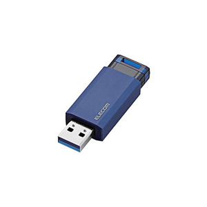 【5個セット】エレコム USBメモリー/USB3.1(Gen1)対応/ノック式/オートリターン機能付/16GB/ブルー MF-PKU3016GBUX5