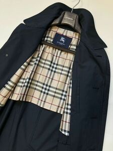 F23 【6月レインコート】撥水性抜群!! 定価12万●超美品BURBERRY LONDON●ステンカラージャンパー バーバリーノバチェック メンズ M 