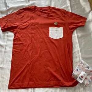 未使用保管品 ドラえもん 四次元ポケット tシャツ オレンジ系 ミニドラ バンダナ付き Mサイズ PIIT 半袖Tシャツ