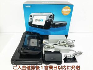 【1円】任天堂 WiiU 本体 セット 32GB ブラック 初期化/動作確認済 ニンテンドー Wii U 画面ヤケあり M03-106kk/G4