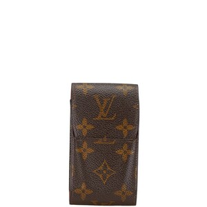 ルイ ヴィトン モノグラム エテュイ シガレット シガレットケース 小物入れ M63024 ブラウン PVC レザー LOUIS VUITTON 【中古】