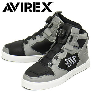 AVIREX (アヴィレックス) AV2278 DICTATOR ディクティター バイカーシューズ GREYxBLACK US9-約27.0cm