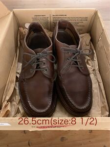 希少REDWING 26.5cm oxford WABASHA 濃茶　オイルドレザー　レッドウィング　ワバシャ　オックスフォード オールデン 革靴