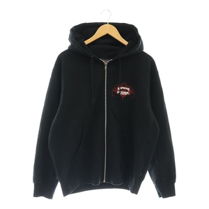 シュプリーム 21SS HYSTERIC GLAMOUR Zip Up Hooded Sweatshirt フーディー スウェット パーカー 長袖 ジップアップ 裏起毛 S 黒 ブラック