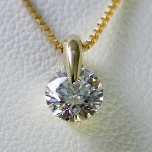 ダイヤモンド ネックレス K18 一粒 0.2ｃｔ 鑑定書付 0.253ct Fカラー VVS1クラス 3EXカット H&C CGL TOR0950-k18p KDP*K