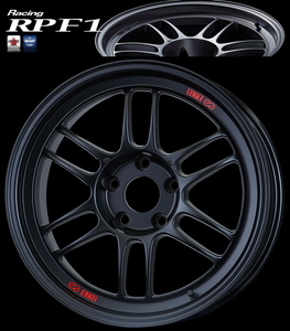 納期注意 業販品 直送品 ENKEI Racing RPF1 17インチ 9.5J+18 5-114.3 73φ MBK(ブラック) ホイール 4本 (個人宅)個人名での注文不可