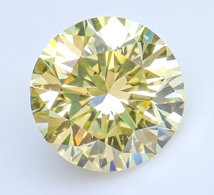 【100円～】0.528ｃｔ 天然ダイヤ LIGHT YELLOW（ナチュラルカラー）SI1