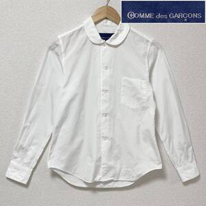 90s 80s 青山限定 COMME des GARCONS 丸襟 長袖 シャツ ブラウス ホワイト 白 Mサイズ コムデギャルソン VINTAGE archive 4060455