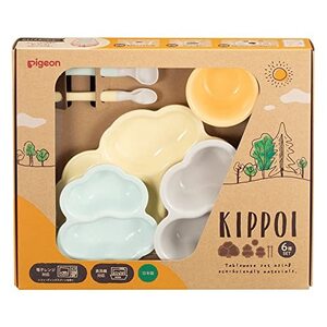 ピジョン KIPPOI キッポイ ベビー食器 セット クリームイエロー&ミントグリーン