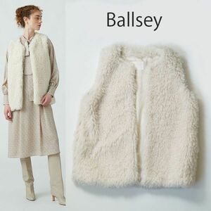 ボールズィ Ballsey ファーベスト プードルファー クルーネックジレ