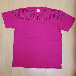 即決送無料 22F/W Supreme Upside Down Tee（M・Magenta） UG.SHAFT購入 新品・未使用 シュプリーム アップサイド ダウン Tシャツ マゼンダ