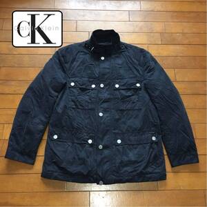 ★【 Calvin Klein Jeans 】★ インナーダウン付き 2WAY綿ポリ ライダースジャケット★サイズM★O757