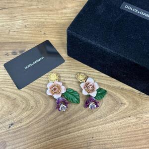 DOLCE&GABBANA イヤリング バラ 花 モチーフ ドルチェ＆ガッバーナ