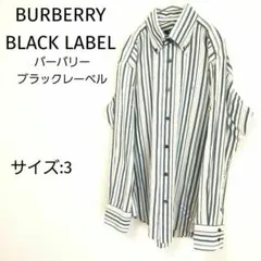 [美品]BURBERRY BLACK LABEL シャツ グレーホワイト