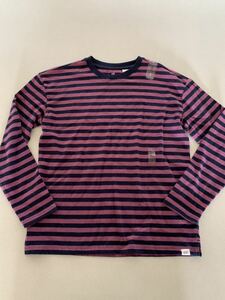 ■ＧＡＰ■新品■130■ギャップ■人気ロンT■ＵＳＡ■紺Xピンク■ボーダー■見せるインナーにも■重ね着に■1-1