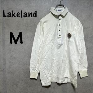 【Lakeland】（M）ゴルフウェア＊ポロシャツ＊ロゴ＊綿100＊オンワード