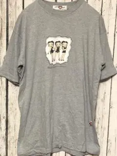 90S Betty boop ベティブープ　Tシャツ　グレー　Lサイズ