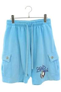 クロムハーツ ハーフパンツ PPO BRAIN NEW HALF PANTS サイズ:L MATTY BOYブレインニュープリントハーフパンツ 中古 SJ02