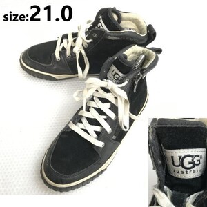 UGG australia/アグ★ハイカットスニーカー/スエード【US2/キッズ/21/ブラック】sneakers/Shoes/trainers◆B-137