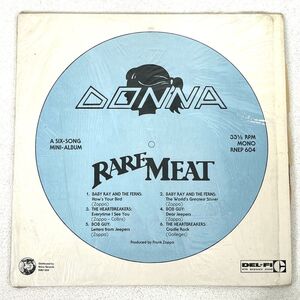 【輸入盤 LP】Frank Zappa フランク・ザッパ Rare Meat レア・ミート RNEP604 レコード US盤 ミニアルバム DEL-FI 洋楽 12inch 動作未確認