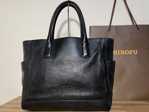 ●２９８００円即決・送料込み●　　★人気のデュオ・Lサイズ・99000円★　黒です　HIROFU ヒロフ　レザーバッグ 